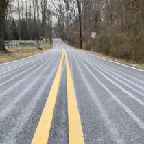 photo of Persimmon Tree road Jan 28 ready for snow