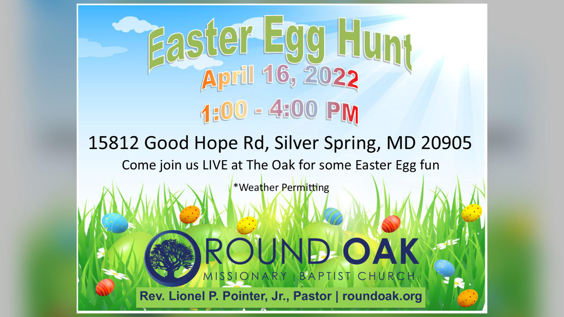 Community-Sponsored Easter Egg Hunt At Silver Spring Church ...