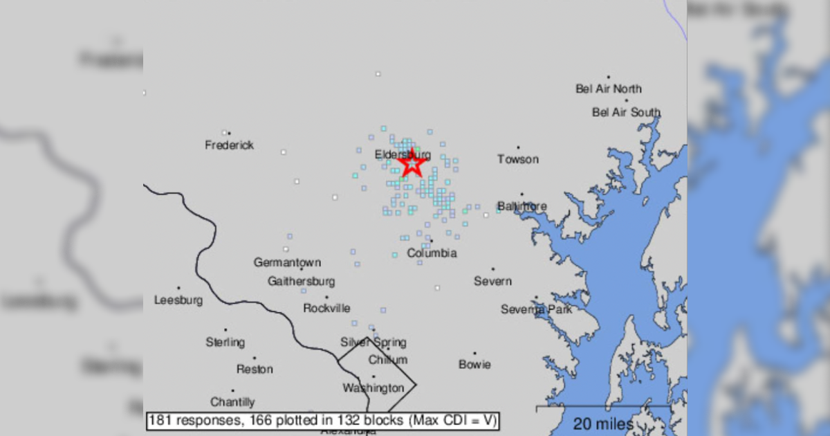 Small earthquake recorded in central Maryland