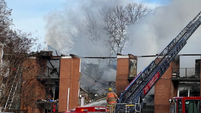 photo from nov 16 2022 fire Quince Orchard apartments