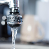 photo of water running from faucet or tap