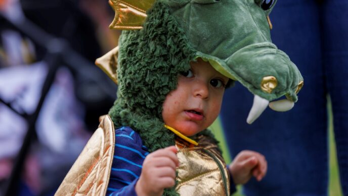 photo of toddler in costume