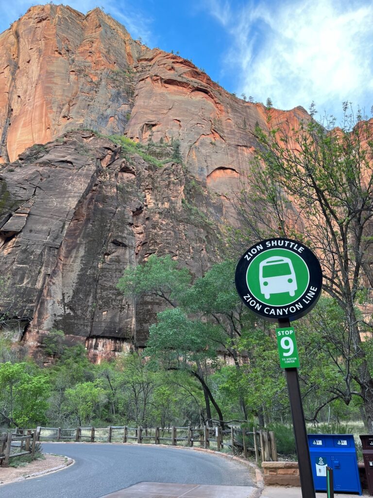 photo of shuttle at Zion