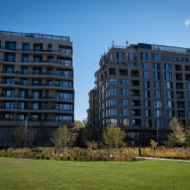 Picture of the Ravel and Royale apartment buildings.