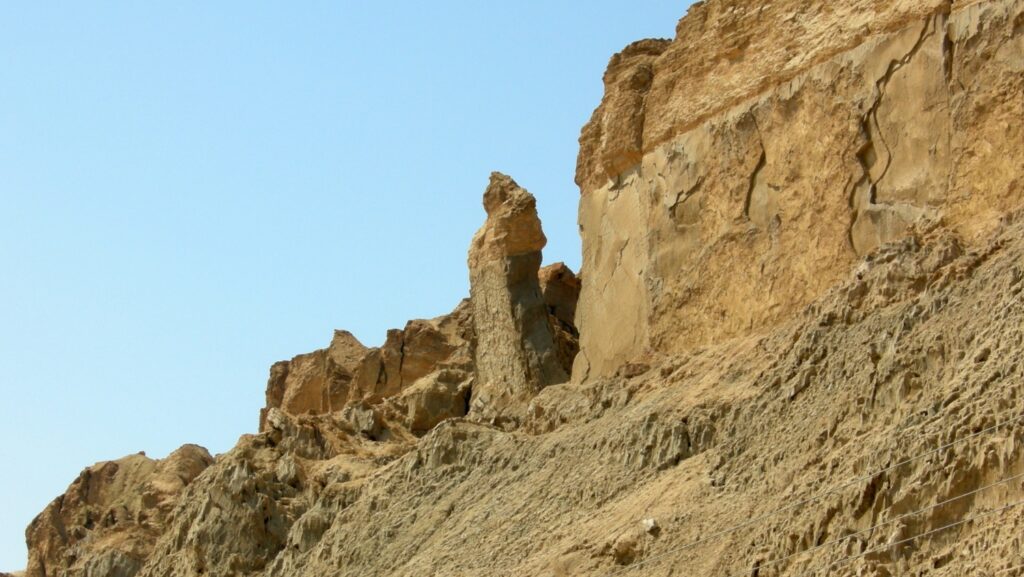 Lot's wife pillar of rock