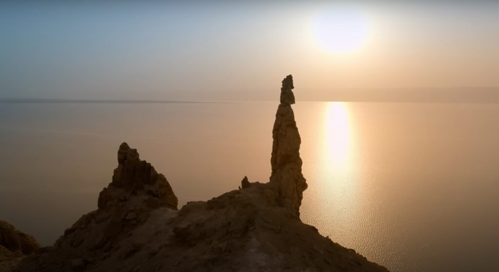 Lot's wife on East side of the Dead Sea