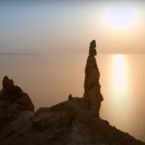 Lot's wife on East side of the Dead Sea