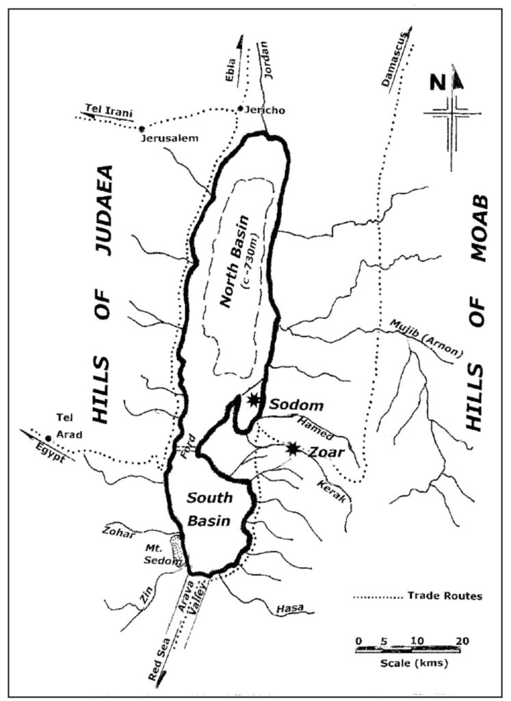 Map of location of Sodom per geologist Graham Harris 2015