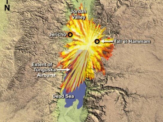 Map of area w airburst